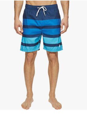 NEW U.S. Polo Assn. Men''s Peached Microfiber Swim Short, 4699-Classic Navy, M